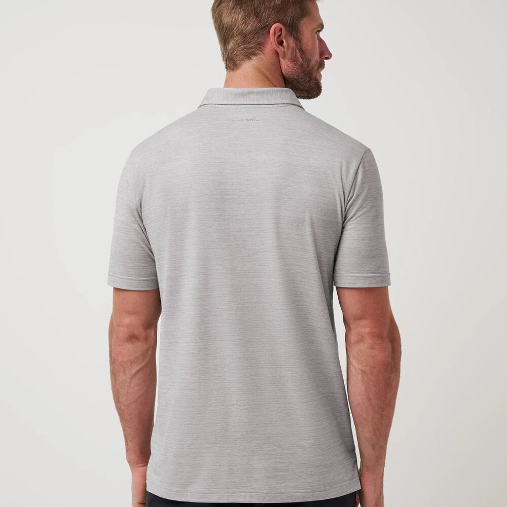 NWT Travis Mathew HEATER golf polo shirt LIGHT GREY microchip travismathew NEW - Picture 2 of 4